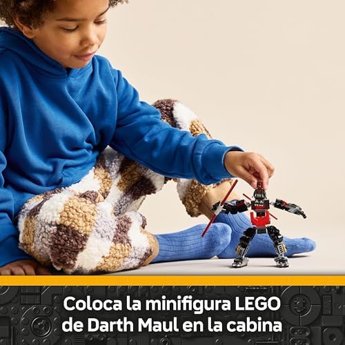 Star Wars 75411 Meca de Darth Maul - Juguete de Construcción - Figura de Acción con Espada Láser Roja de Doble Hoja y Minifigura - Regalo para Niños y Niñas de 6+ Años Fans de Las Guerras Clon — foto 6 de 7
