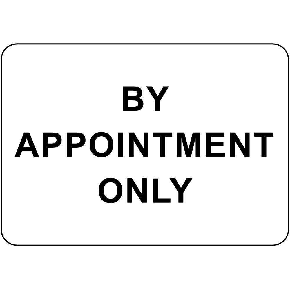 by Appointment Only Vinyl Sticker Decal 8" Office Products