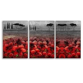 Canvas Wall Art Abstract Cloud Tree Pictures Home Wall Decorations for Bedroom Living Room Oil Paintings Canvas Prints Framed - 16"x24" x 3 Panels