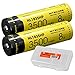 Nitecore NL1835HP 3500mAh 18650 High Performance Li-ion Rechargeable Batteries (Pair) for High Drain Flashlights Like EC23, HC33, MH12GTS, Fury with LumenTac Battery Organizer
