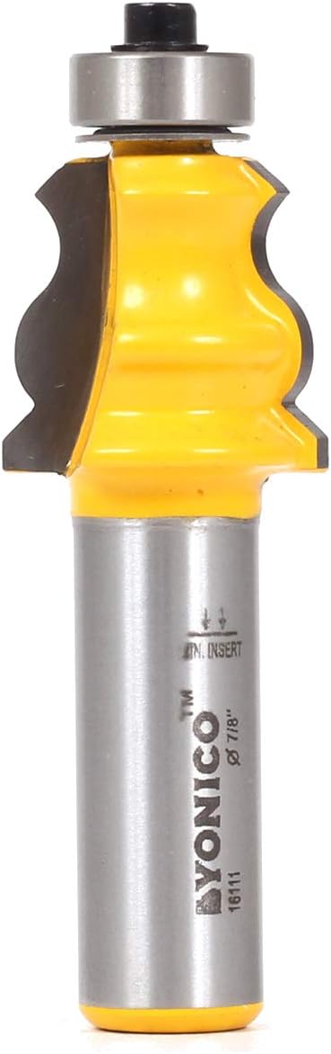 Yonico 16111 Small Standard Crown Cap Molding Router Bit 1/2-Inch Shank, 1/2 Inch