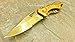 MTech USA Assisted Opening ALL Gold Titanium Coating Aluminum Handle Rescue Tactical Stainless Steel Blade for Hunting Camping Outdoor Knife - Gold