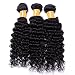 Oriental Show 8~30 inches 6A Brazilian Deep Wave, Pack of 3(Mixed Length), 100% Unprocessed Virgin Human Hair, 300g Total(100g Each), Natural Color
