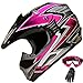Women's Motocross ATV Helmet Dirt Bike OffRoad Mountain Bike Helmet Goggles Gloves Combo Pink 189 (M)