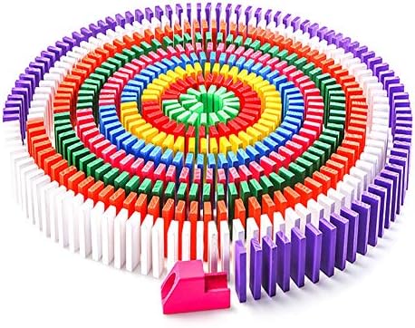 skgardeniamy kids educational toys for age 2-7 Years Old, Colorful Dominoes Wooden Blocks Children Early Educational Play Toy, Best Birthday Present