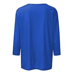 Women's Casual Shirts 3/4 Sleeve Cold Shoulder