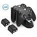 Jelly Comb Xbox Charger Station Xbox One Charging Dock Xbox Wireless Controller Charger + 2 × 2000mAh Rechargeable Battery Pack for Standard and Elite Controllers