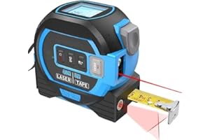 KLUSJ Almighty Ruler,3-in-1 Infrared Laser Tape Measuring,The Almighty Ruler,Digital Tape Measure with Laser,Laser Rangefinder with LED Display,Laser Measuring Tool
