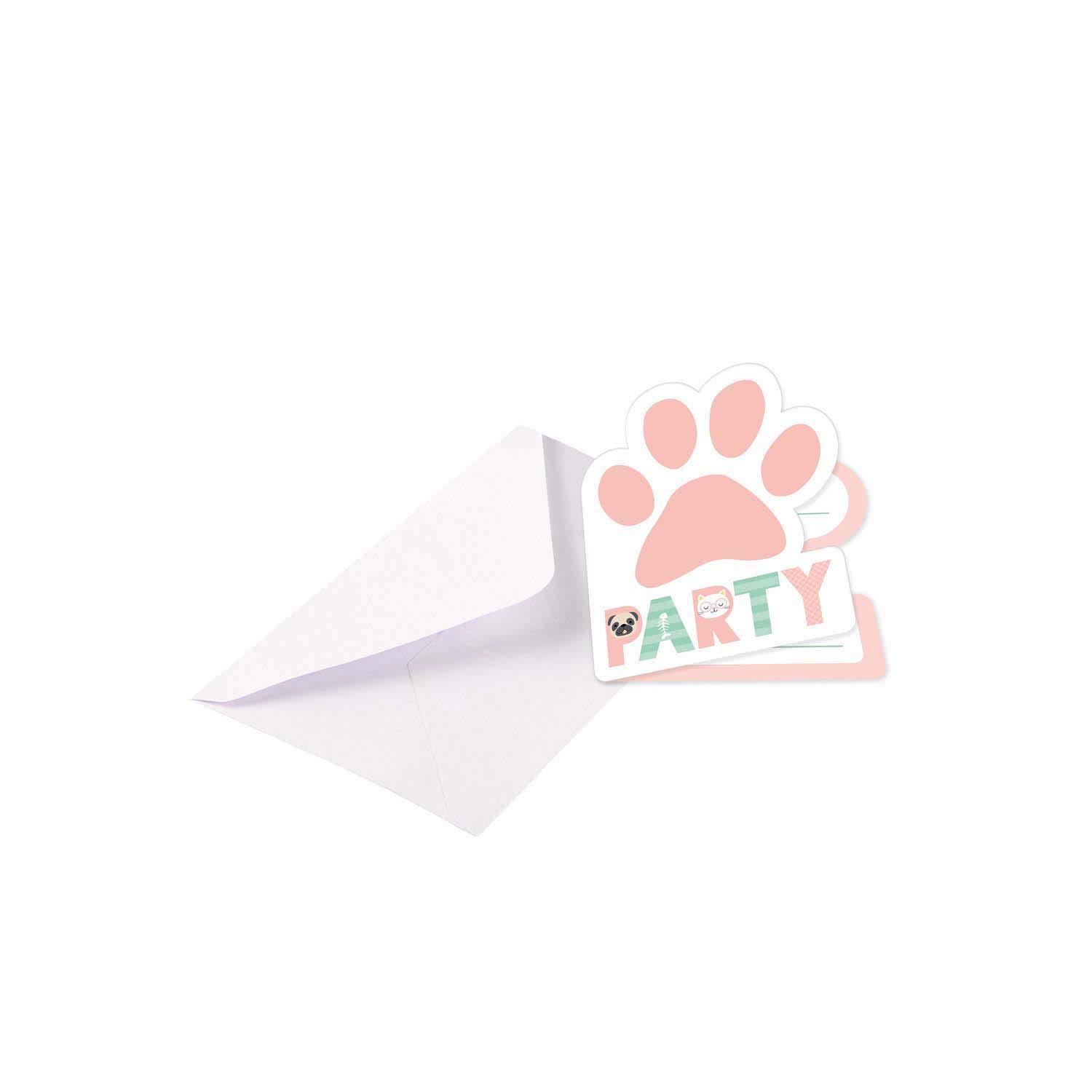 amscan Hello Pets 9906549 Invitation Cards with Envelopes