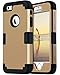 BENTOBEN iPhone SE Case iPhone 5 Case 5S Case 3 in 1 Shockproof Case for iPhone SE 5S 5 Gold/Black