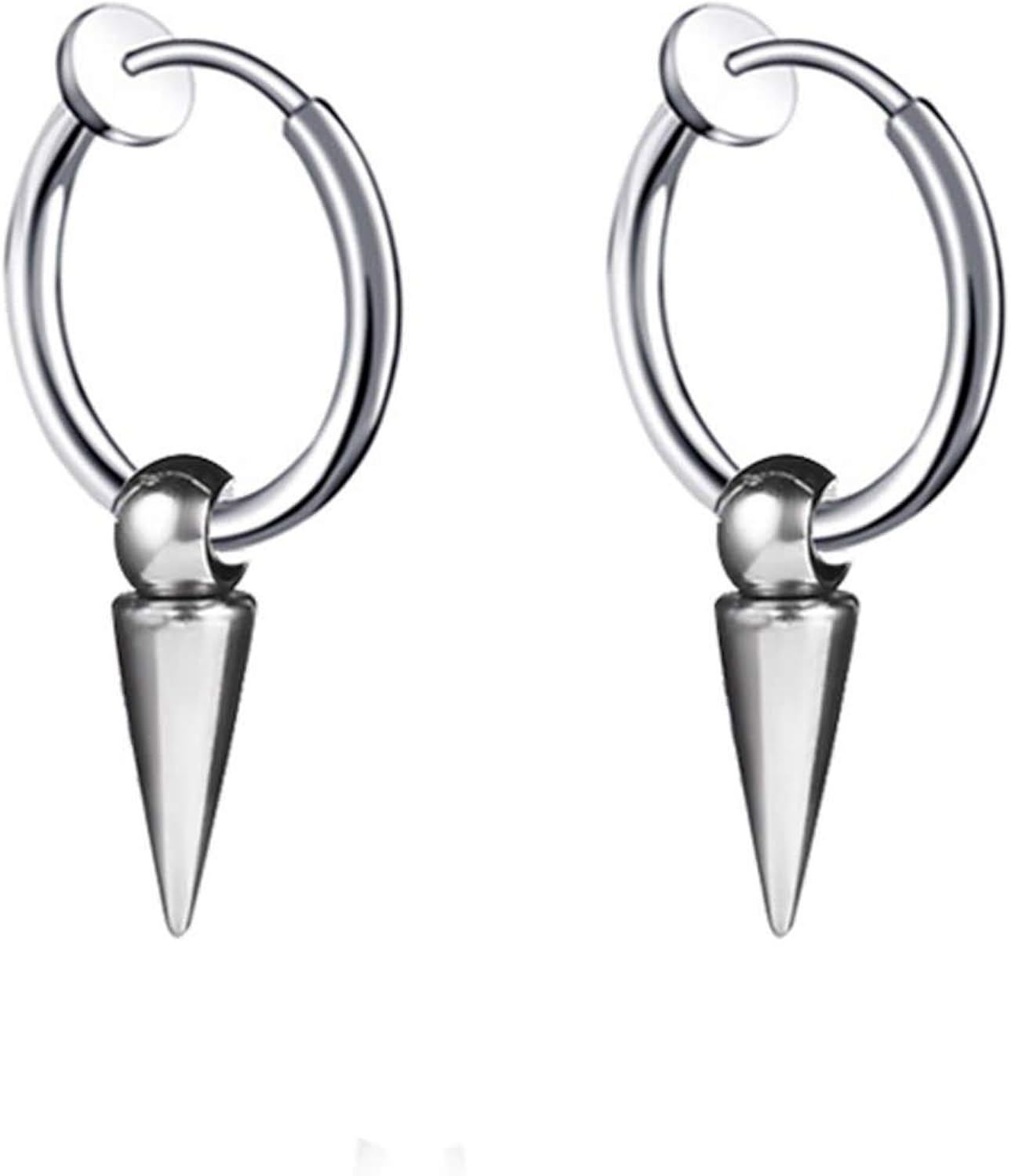 Set 12 Paia Orecchini Magnetici Uomo - Senza Buco, Acciaio Inox, Cerchio E CZ, Per Look Finto Piercing - Foto 10