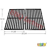 bbq factory JGX252 Replacement Cast Iron Cooking Grid Porcelain coated Set of 2 for Select Gas Grill Models By Kenmore, Ellipse, ProChef, Vermont Castings, and Others