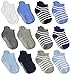 Aminson Anti Slip Non Skid Ankle Socks With Grips for Baby Toddler Kids Boys Girls