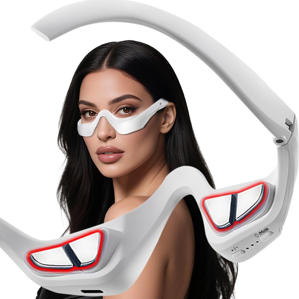 Photo 1 of Under-Eye Red Light Therapy Device with Microcurren, 3D Contour Eye Massager for Dark Circles, Eye Bags & Wrinkles, Rechargeable Under Eye Treatment Device for Puffiness and Fine Lines