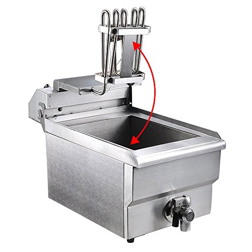 Commercial Professional Electric 11.7L Deep Fryer Timer and Drain Stainless Steel French