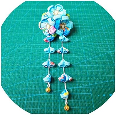Japanese style cute hair accessories Japanese cherry blossom tassel kimono with headwear accesorios para el cabello