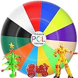 ZOWFUN 3D Pen Filament Refills 1.75mm PCL 3D Printer Pen Filament Printing Pen Refill Low Temperature 3D Pen PCL Filament 3D Pen for Kids, No Clog, Non-Toxic Refill 10 Color 16.4 Feet,164 Feet Total