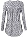 Timeson Womens Shirts and Blouses Long Sleeve, Ladies Petite Clothing Blouse Dressy Basic Casual T Shirt XXL Grey