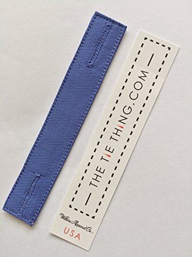 The Tie Thing-Dark Blue, Necktie Accessory, The Original Tie Thing (R), World s Only Fabric Men s Necktie Restraint. Full 200% Lifetime Replacement Guarantee. Replaces/compliments Tie Bars, and Potentially Damaging Tie Pins and Tie Clips While Keepin