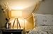 Bedside Lamp Tomons Wood Tripod, Soft Warm Light for Bedroom Decorated, Night Stand Lamp with Fabric Lampshade, Simple Design, LED Bulb Included