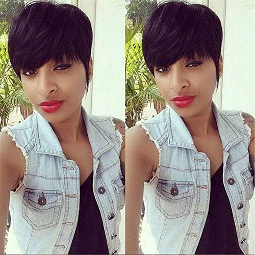 ATOZWIG Short Human Hair Wigs For Black Women African American Wig Capable Glueless None Lace Human Hair Wigs