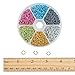 Pandahall 1 Box (About 1080PCS) Colorful Aluminum 6mm Wire Open Jump Rings Conectors Chain Links for Jewelry Making Accessories