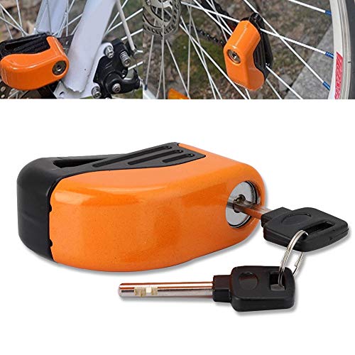 Anti-theft Disc Brake Lock 100dB Security Alarming System for Motorcycle, Scooter, Bicycle(Orange)