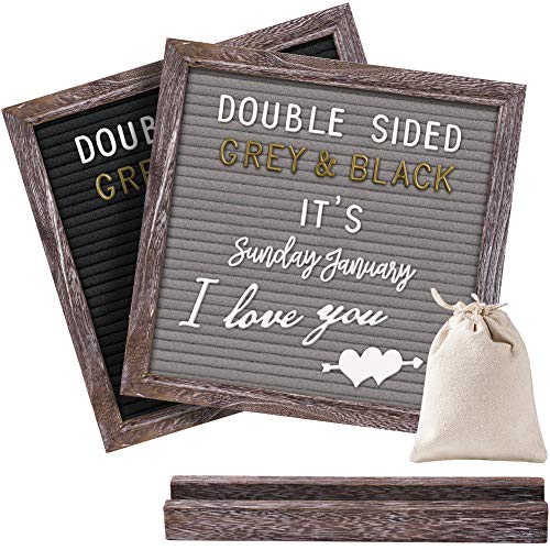 Double Sided Felt Letter Board with Wood Frame - Image 9