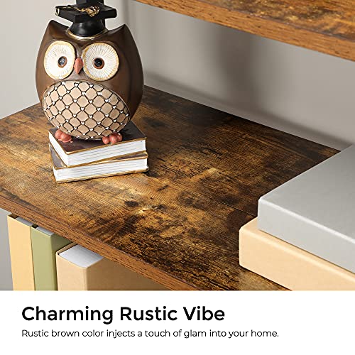 VASAGLE LOWELL Bookshelf, Storage with 3 Shelves and 2 Louvered