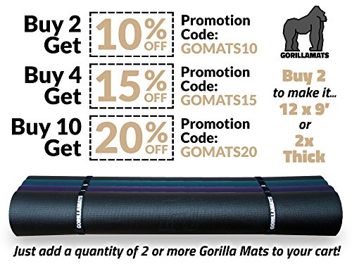 Premium Extra Large Yoga Mat - 9' x 6' x 8mm Extra Thick & Comfortable, Non-Toxic, Non-Slip, Barefoot Exercise Mat - Yoga, Stretching, Cardio Workout Mats for Home Gym Flooring (108" Long x 72" Wide)
