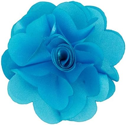 Mens Lapel Flower . Solid Turquoise