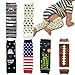 Elesa Miracle 6-pack Baby & Toddler Cozy Soft Leg Warmers, Kneepads, Gift Set for Boys & Girls, Rugby, Car, Rocket, Star, Amarican Flag