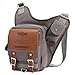 Mens Boys Vintage Canvas Shoulder Military Messenger Bag Great Birthday Gift for Families and Friends(Canvas Gray)