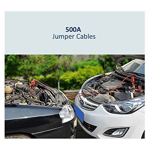 TekkPerry Auto Car Truck Roadside Assistance Kits,14-Piece Tools Set Car Solution Kit with Jumper Cables, Tire Pressure,Tow Trap,Reflective Triangle - Thumbnail 3