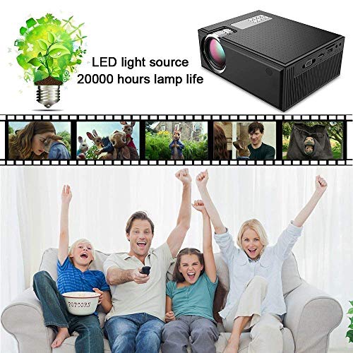 Projector, DIWUER Portable Video Projector, Mini Movie Projector for Home Cinema Theater, Support 1080P Full HD, HDMI, VGA, AV, USB, SD Card