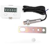 Magnetic Induction Counter,Digital Electronic Punch Counter,Metal Sensor, 5-Digits LCD Digital Display 0-99999, Magnetic Induction Proximity Switch