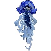 Fantasy Blue Jellyfish Hair Clip,Acetate Claw Clips,Hair Clips for Women