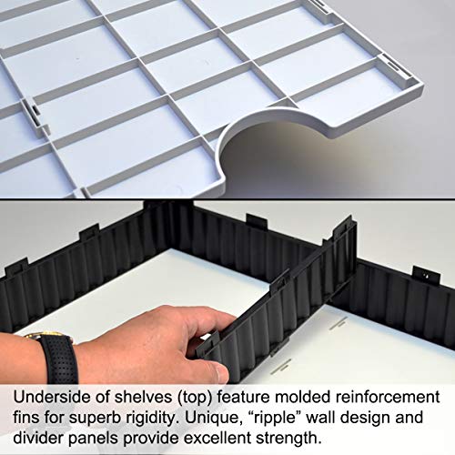 Ultimate Office TierDrop Literature Organizer/Forms Sorter, 12-Compartments with Optional Add-On Tiers for Easy Expansion, Gray w/Blue