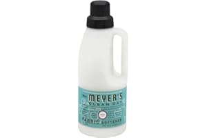 MRS. MEYER'S CLEAN DAY Liquid Fabric Softener, Infused with Essential Oils, Paraben Free, Basil, 32 oz - Pack of 6 (192 Loads)