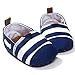 Ecosin Baby Blue Stripe Sneaker Anti-Slip Soft Sole Toddler Prewalker (0-6months)