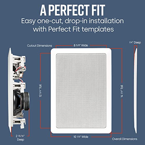 Polk Audio 265RT Sound Wall Mount Speakers, Black/White & Polk Audio RC85i Ceiling Mount