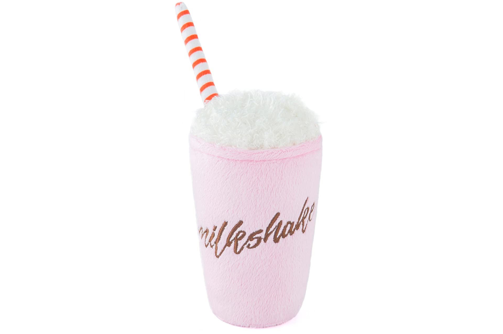 P.L.A.Y. American Classic Mutts Milkshake Dog Toy – Plush Squeaky Toy with Crinkle Sound – Durable, Eco-Friendly, Machine Washable – Fun Food-Inspired toy for Dogs