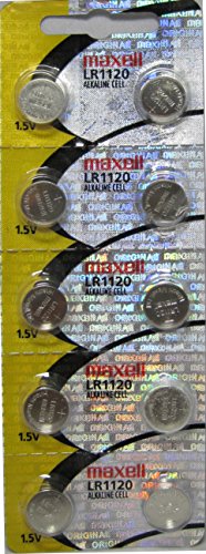 10 Maxell Alkaline LR1120 AG8 LR55 191 Batteries"New Hologram Package"