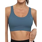 RUNNING GIRL High Impact Sports Bras for Women,Racerback Running Bra Workout Crop Tank Tops Longline Sports Bra Push up
