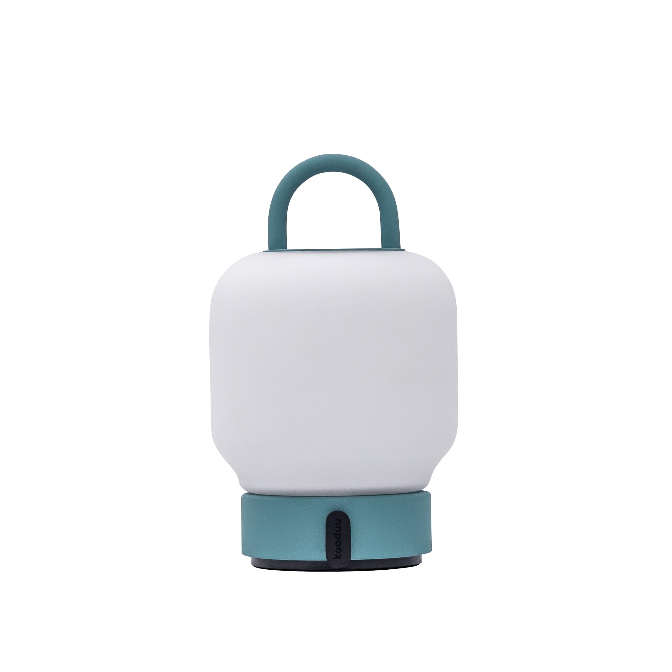 Kooduu - Loome Portable Table Lamp - Dimmable and Rechargeable via USB - Opal Glass, Teal Blue