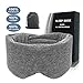 LEEKEN The World's First Cotton Sleep Mask with Veil, 2 own Storage Cases on mask, Best Eye mask for Sleeping (Light Gray)