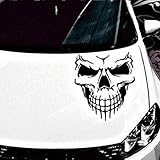 Ecosin Car Rules Decal Slammed Reflective Skull Car Truck Sticker JDM Racing Window Decal Funny Car Sticker (Black)