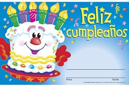 Amazon Com Feliz Cumpleanos Pastel Spanish Happy Birthday Cake