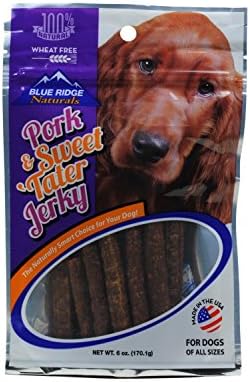 Blue Ridge Naturals Real Pork & Sweet Tater Jerky Dog Treats, 6oz
