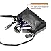 Lecxci Womens Small Leather Crossbody Bag, Zipper Clutch Phone Wallet Purse with [6 Card Slots] for Women (Black)